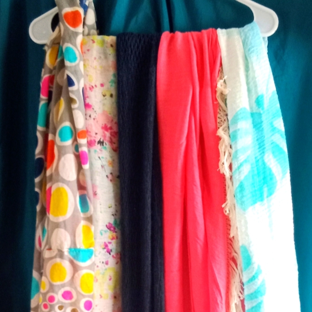 5 Beautiful Spring Scarves Most With NO Tags